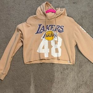 Cropped Los Angeles lakers hoodie